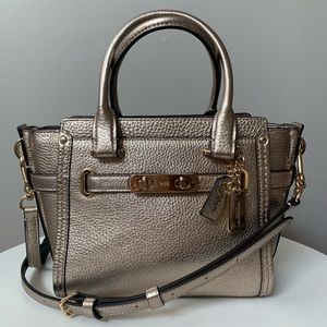 Coach Gold Mini Satchel With Dust Bag